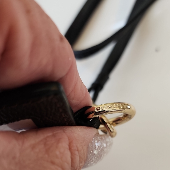 Coach Black and Brown Key & Card Holder\Lanyard - Picture 2 of 5